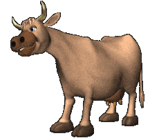 3D Cow Sticker