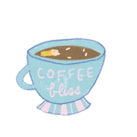 dillydalian happy coffee morning bliss Sticker