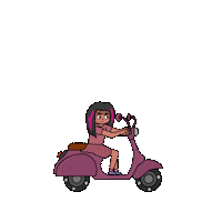 Girl Driving Sticker