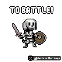 Fight Skeleton Sticker by HotDogs