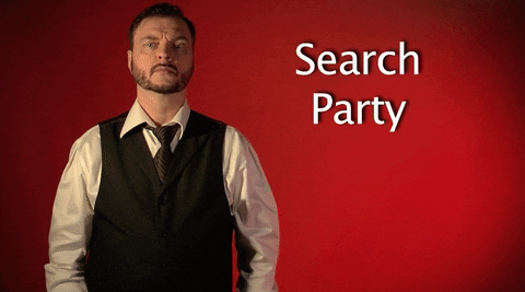 search party GIF by Sign with Robert