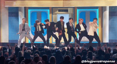 blogpenserepense dancing bts army boy with luv GIF