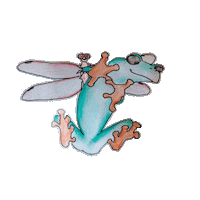 Fly Frog Sticker