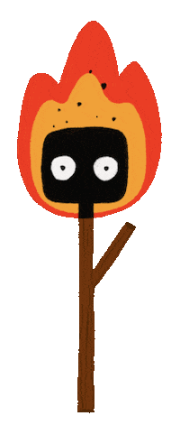 Camping On Fire Sticker