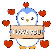 I Love Ya Sticker by Pudgy Penguins