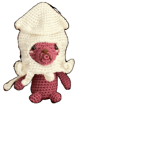 Bear Squid Sticker by Illustrator.aki