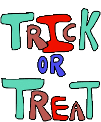 Trick Or Treat Halloween Sticker