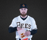 SaltLakeBees eating stare popcorn focus GIF