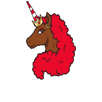 Unicorns Blackunicorn Sticker by Afro Unicorn