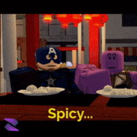 Zion_Animations captain america spicy thanos spicy food GIF