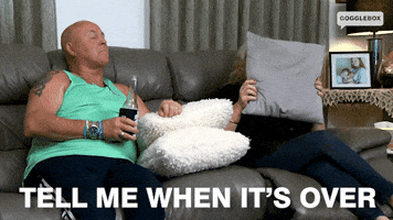 Scared Tell Me When Its Over GIF by Gogglebox Australia