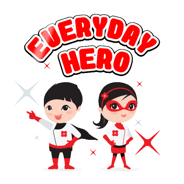 Superman Hero Sticker by DBS Bank Ltd