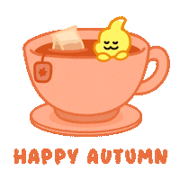 Coffee Time Fall Sticker by DINOSALLY