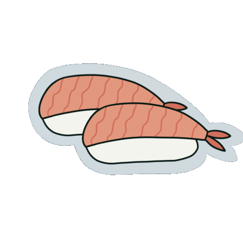 kpham21 giphyupload sushi shrimp nigiri Sticker