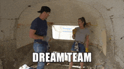 CNBCsocial team high five jojo teamwork GIF