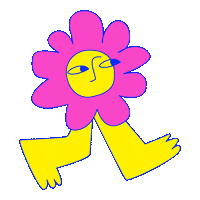 hhhaaammm flower pop walking excercise Sticker