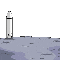 To The Moon Space Sticker by Pudgy Penguins