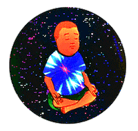 Space Chilling Sticker by PEEKASSO