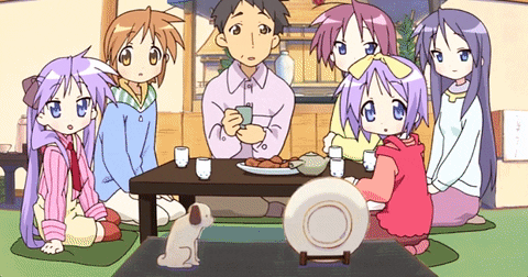 lucky star tv watching GIF by Funimation