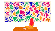 art observing Sticker by vera savelkouls