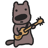 Guitar Playing Sticker by BayaBaya._.club