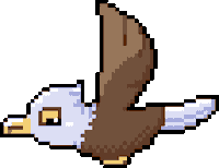 Pixel Flying Sticker