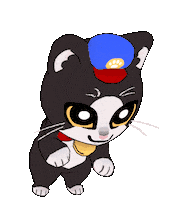 Cat Sticker by Kitten Cup Studio