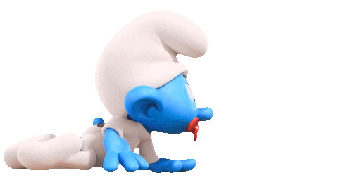Sad Papa Smurf Sticker by Nickelodeon