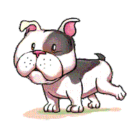 Bull Dog Love Sticker by UpStudiosWorld