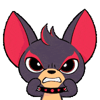 Angry Dog Sticker by UpStudiosWorld