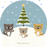 LifeSigner snow star merry christmas new year GIF
