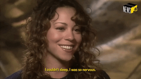 Nervous Mariah Carey GIF by MTV NEWS