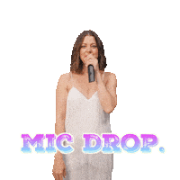 White Dress Mic Drop Sticker by ABC Music