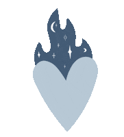 Fire Heart Sticker by Iris Tattoo