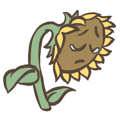 Flower Crying Sticker by Zaromatt