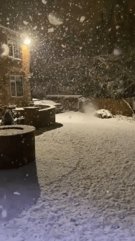 Residents in Northern England Delight at Snowfall