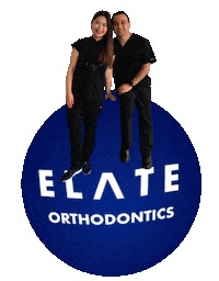 elateorthodontics couple orthodontist elateorthodontics elateortho Sticker