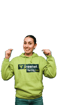 Pointing Smile Sticker by freenet