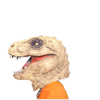 Surprised T-Rex Sticker by forgood music