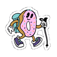 Walking Donut Sticker by Parks Conservancy