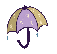 April Showers Hearts Sticker by James Madison University