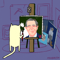 george bush art GIF by Animation Domination High-Def