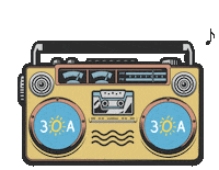 Radio Boombox Sticker by 30A