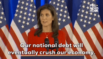 "Our national debt will crush our economy."