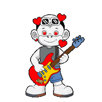 Guitar Player Rock Sticker by Zhot Music