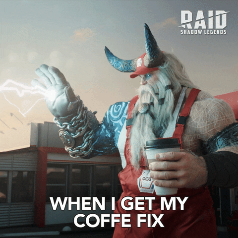 Happy Coffee GIF by Raid Shadow Legends