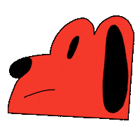 corvinanim dog sad red ok Sticker