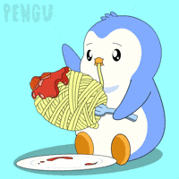 Penguin Eating GIF by Pudgy Penguins
