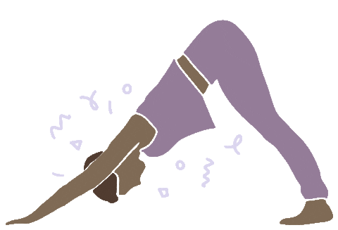 kalicreative giphyupload yoga black woman practice Sticker