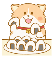 Corgi Eat Sticker